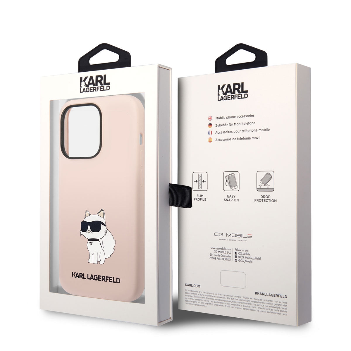 iPhone 14 Pro Max Kılıf Karl Lagerfeld Silikon Choupette Dizayn Kapak