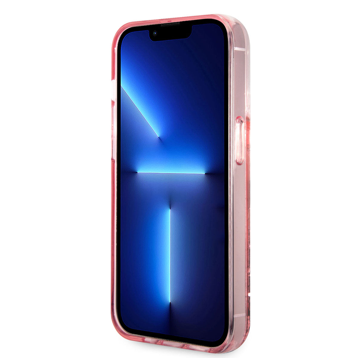iPhone 14 Pro Max Kılıf Karl Lagerfeld Sıvılı Simli Choupette Head Dizayn Kapak