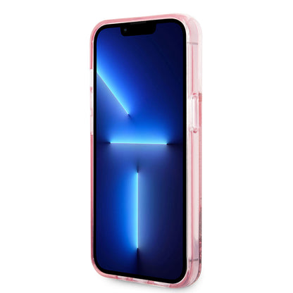 iPhone 14 Pro Max Kılıf Karl Lagerfeld Sıvılı Simli Dizayn Kapak