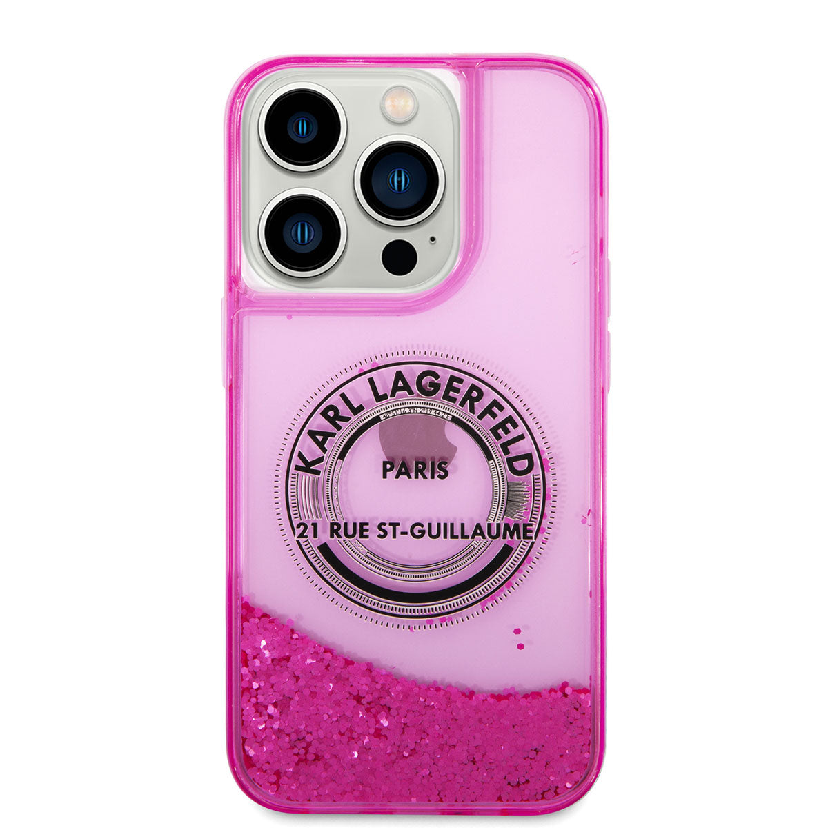 iPhone 14 Pro Max Kılıf Karl Lagerfeld Sıvılı Simli RSG Dizayn Kapak