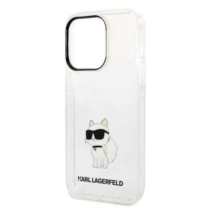 iPhone 14 Pro Max Kılıf Karl Lagerfeld Transparan Choupette Dizayn Kapak