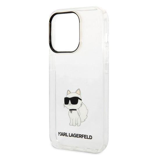 iPhone 14 Pro Max Kılıf Karl Lagerfeld Transparan Choupette Dizayn Kapak