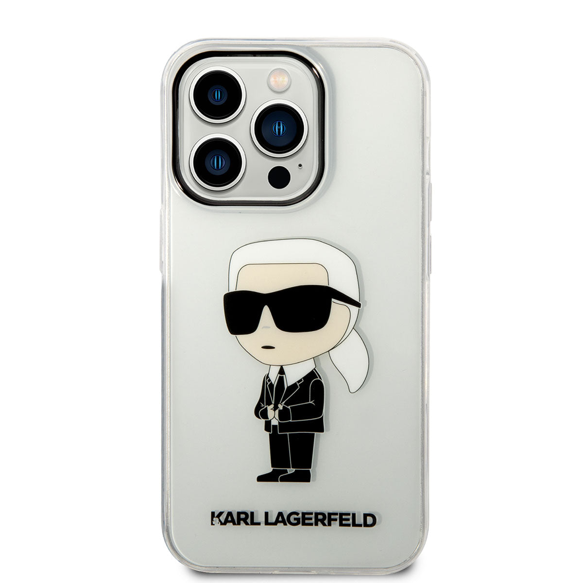 iPhone 14 Pro Max Kılıf Karl Lagerfeld Transparan İkonik Karl Dizayn Kapak