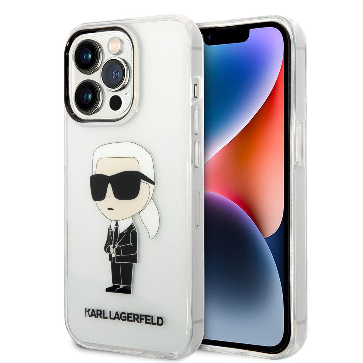 iPhone 14 Pro Max Kılıf Karl Lagerfeld Transparan İkonik Karl Dizayn Kapak