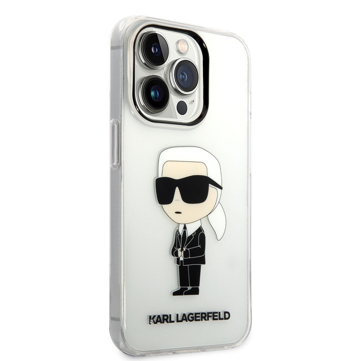iPhone 14 Pro Max Kılıf Karl Lagerfeld Transparan İkonik Karl Dizayn Kapak