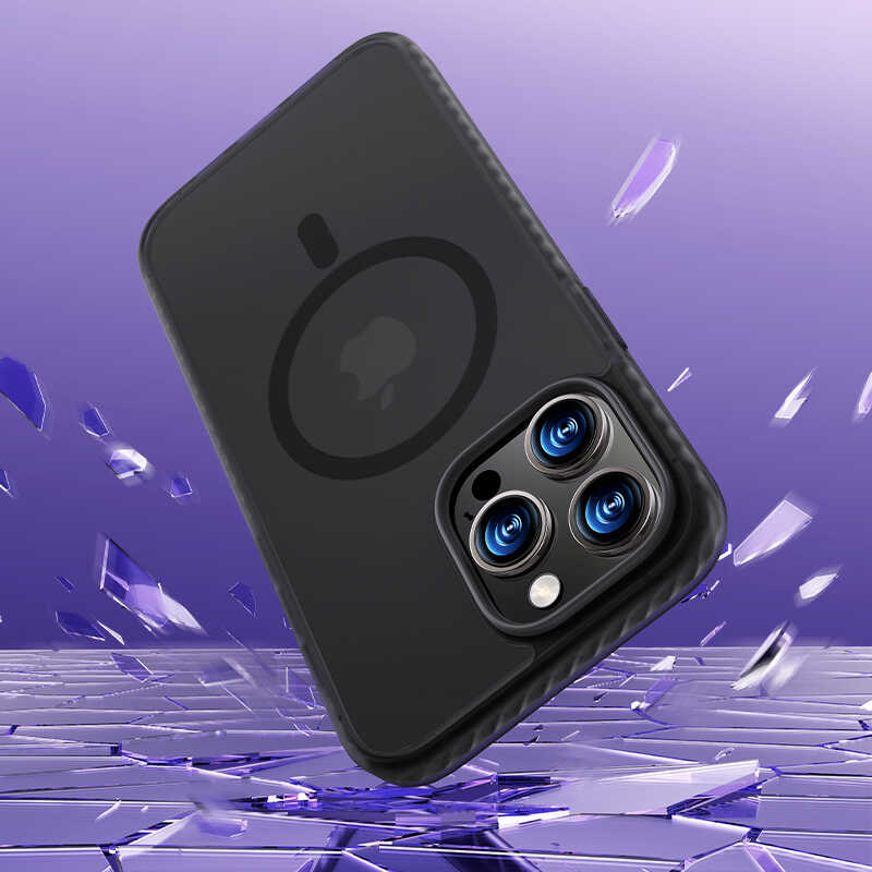 iPhone 14 Pro Max Kılıf Kenarları Silikon Airbagli Mat Arka Yüzey Benks Icesand Kapak