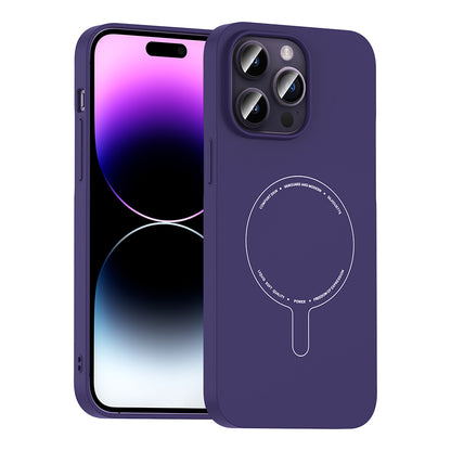 Apple iPhone 14 Pro Max Kılıf M-Safe Şarj Özellikli Kamera Korumalı Zore Elio Sert PC Kapak