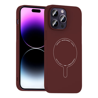 Apple iPhone 14 Pro Max Kılıf M-Safe Şarj Özellikli Kamera Korumalı Zore Elio Sert PC Kapak