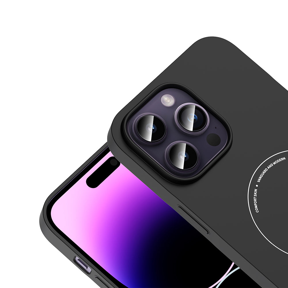 Apple iPhone 14 Pro Max Kılıf M-Safe Şarj Özellikli Kamera Korumalı Zore Elio Sert PC Kapak