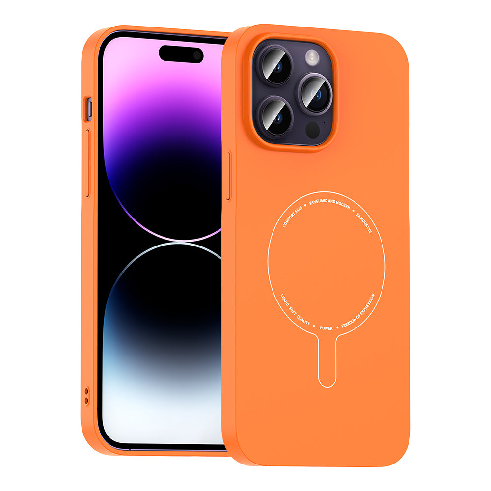 Apple iPhone 14 Pro Max Kılıf M-Safe Şarj Özellikli Kamera Korumalı Zore Elio Sert PC Kapak