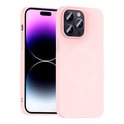 Apple iPhone 14 Pro Max Kılıf M-Safe Şarj Özellikli Kamera Korumalı Zore Elio Sert PC Kapak