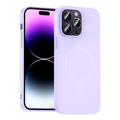 Apple iPhone 14 Pro Max Kılıf M-Safe Şarj Özellikli Kamera Korumalı Zore Elio Sert PC Kapak