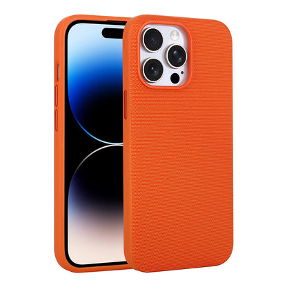 Apple iPhone 14 Pro Max Kılıf M-Safe Şarj Özellikli Kumaş Tasarımlı Zore Miami Sert PC Kapak