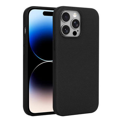 Apple iPhone 14 Pro Max Kılıf M-Safe Şarj Özellikli Kumaş Tasarımlı Zore Miami Sert PC Kapak