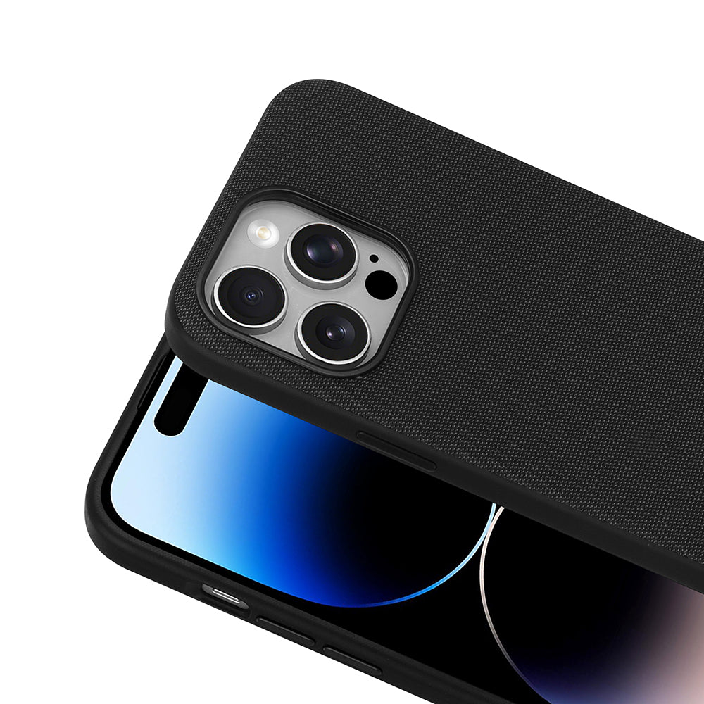 Apple iPhone 14 Pro Max Kılıf M-Safe Şarj Özellikli Kumaş Tasarımlı Zore Miami Sert PC Kapak
