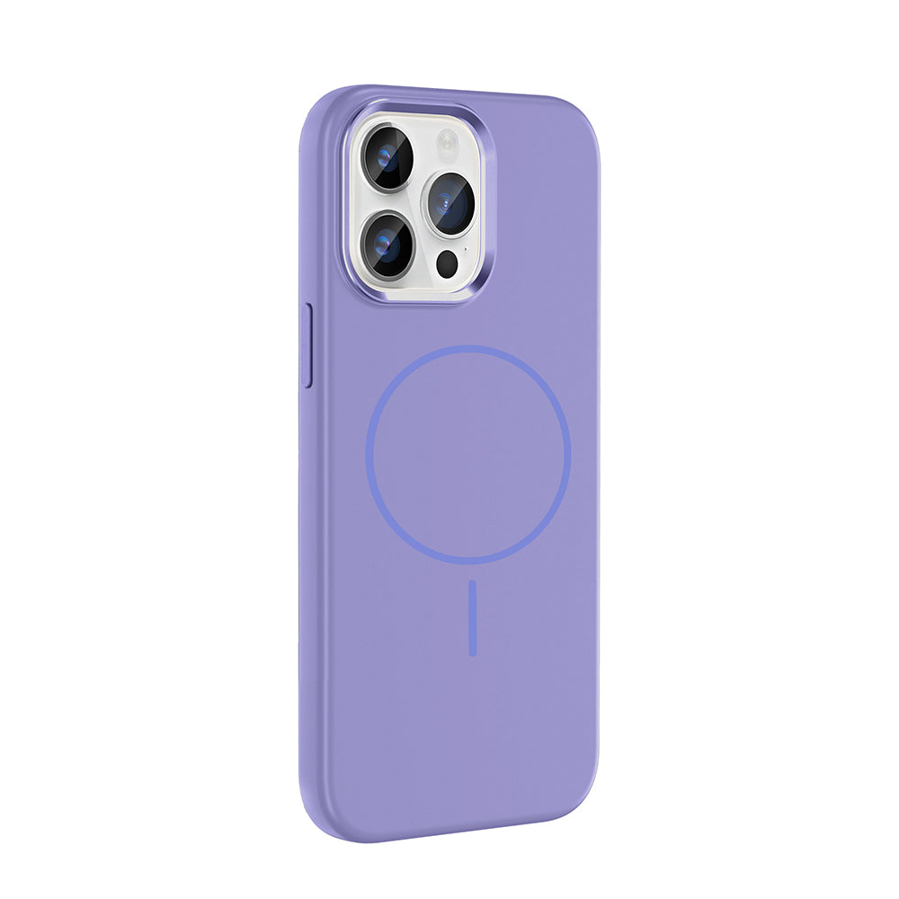 Apple iPhone 14 Pro Max Kılıf M-Safe Şarj Özellikli Metal Kamera Çerçeveli Zore Edi Silikon Kapak