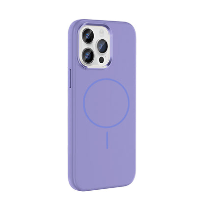 Apple iPhone 14 Pro Max Kılıf M-Safe Şarj Özellikli Metal Kamera Çerçeveli Zore Edi Silikon Kapak