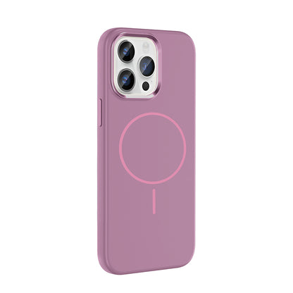 Apple iPhone 14 Pro Max Kılıf M-Safe Şarj Özellikli Metal Kamera Çerçeveli Zore Edi Silikon Kapak