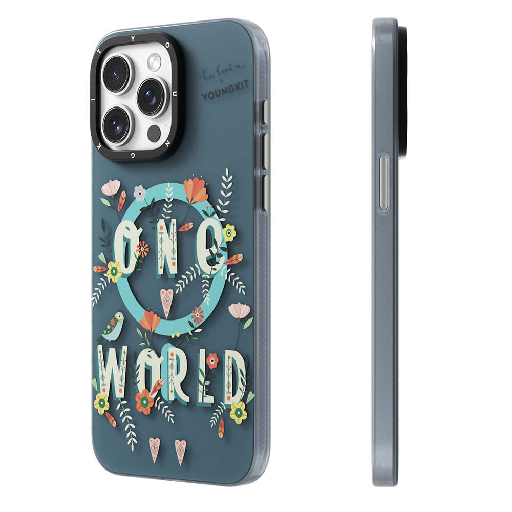iPhone 14 Pro Max Kılıf M-safe Şarj Özellikli Bee Brown Tasarımlı Youngkit Colorful Life Serisi Kapak