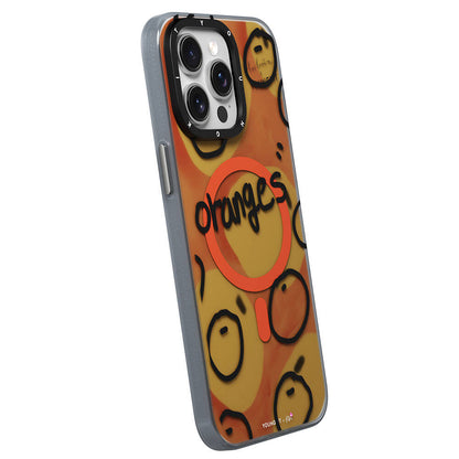 iPhone 14 Pro Max Kılıf M-safe Şarj Özellikli Bee Brown Tasarımlı Youngkit Funny Serisi Kapak