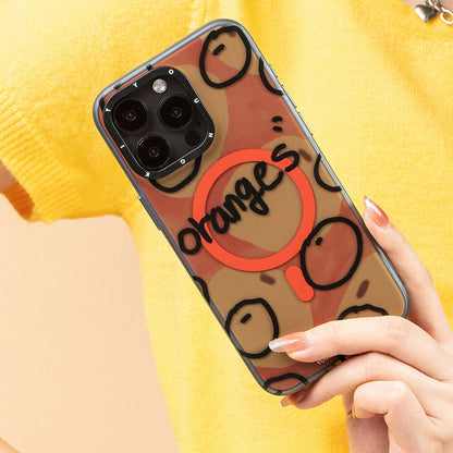 iPhone 14 Pro Max Kılıf M-safe Şarj Özellikli Bee Brown Tasarımlı Youngkit Funny Serisi Kapak
