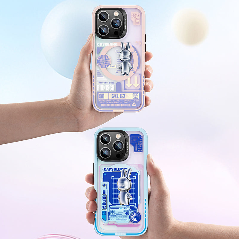 iPhone 14 Pro Max Kılıf M-safe Şarj Özellikli Benks Casebang Rabbit Kapak