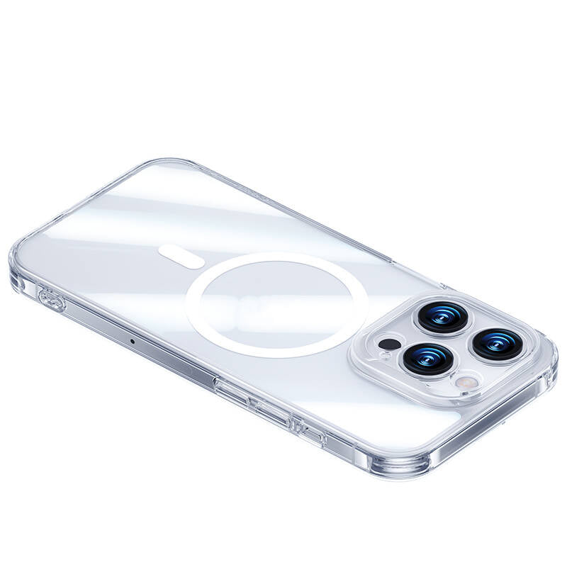 iPhone 14 Pro Max Kılıf M-safe Şarj Özellikli Benks Magnetic Shiny Glass Serisi Kapak