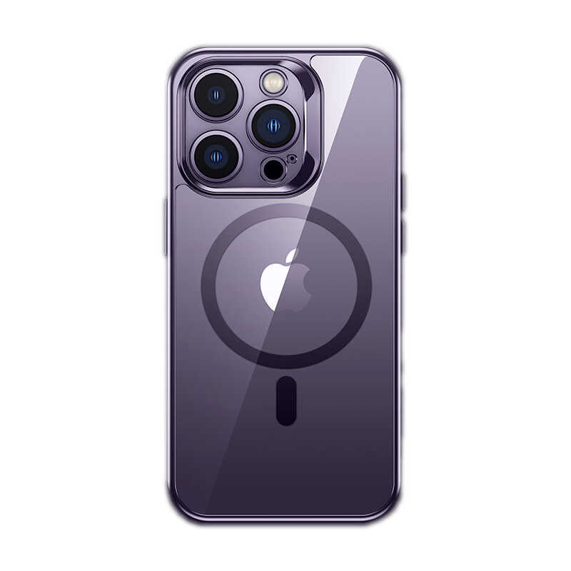 iPhone 14 Pro Max Kılıf M-safe Şarj Özellikli Cam Yüzey Ekran Koruyuculu Benks Electroplated Kapak