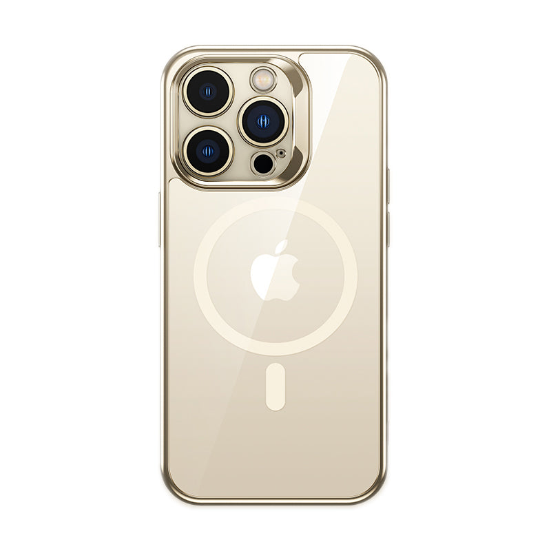 iPhone 14 Pro Max Kılıf M-safe Şarj Özellikli Cam Yüzey Ekran Koruyuculu Benks Electroplated Kapak