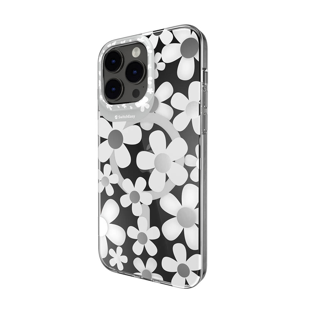 iPhone 14 Pro Max Kılıf M-safe Şarj Özellikli Çift IMD Baskılı Lisanslı Switcheasy Artist-M Fleur Kapak