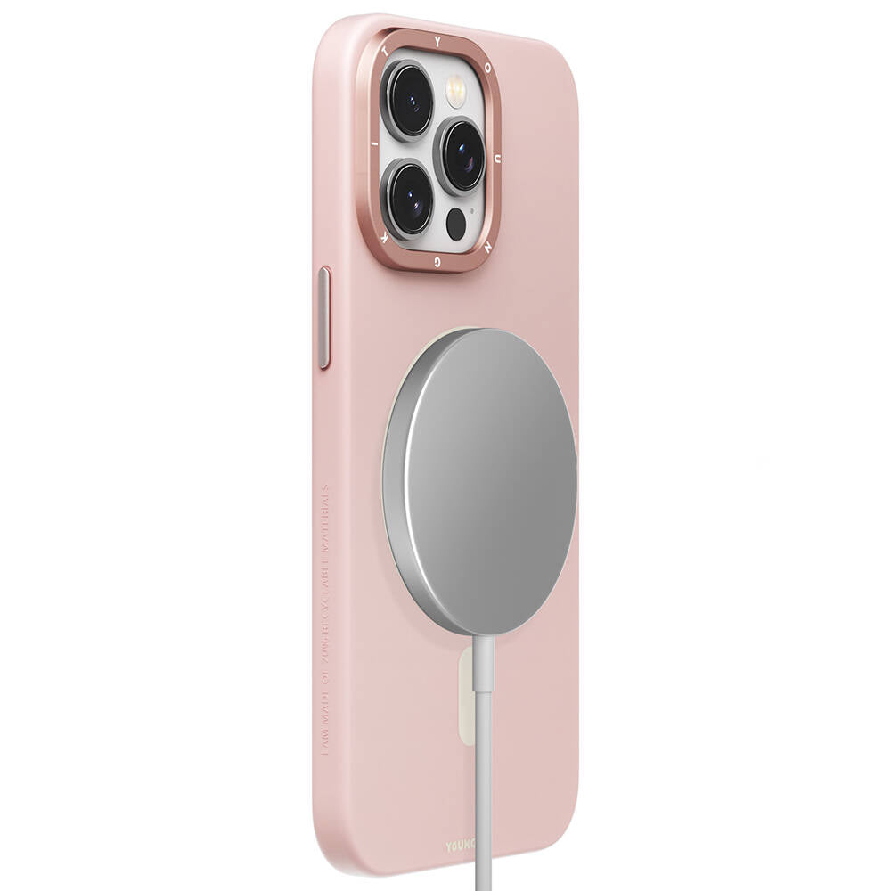iPhone 14 Pro Max Kılıf M-safe Şarj Özellikli Çizilmeye ve Aşınmaya Dayanıklı Youngkit Velvet Serisi Kapak