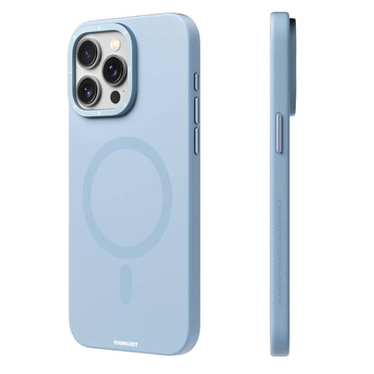 iPhone 14 Pro Max Kılıf M-safe Şarj Özellikli Çizilmeye ve Aşınmaya Dayanıklı Youngkit Velvet Serisi Kapak