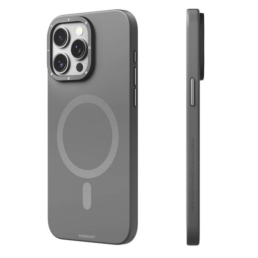 iPhone 14 Pro Max Kılıf M-safe Şarj Özellikli Çizilmeye ve Aşınmaya Dayanıklı Youngkit Velvet Serisi Kapak