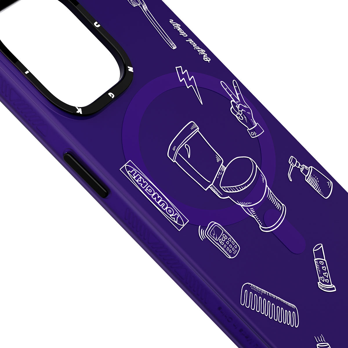 iPhone 14 Pro Max Kılıf M-safe Şarj Özellikli Desenli Youngkit Plaything Serisi Kapak
