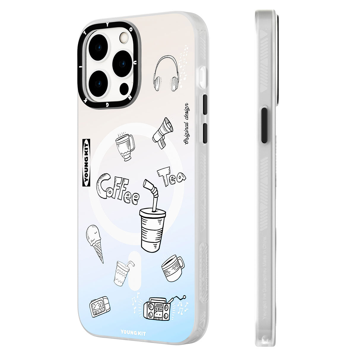 iPhone 14 Pro Max Kılıf M-safe Şarj Özellikli Desenli Youngkit Plaything Serisi Kapak