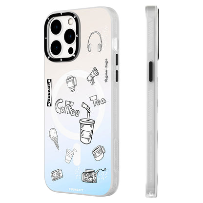 iPhone 14 Pro Max Kılıf M-safe Şarj Özellikli Desenli Youngkit Plaything Serisi Kapak