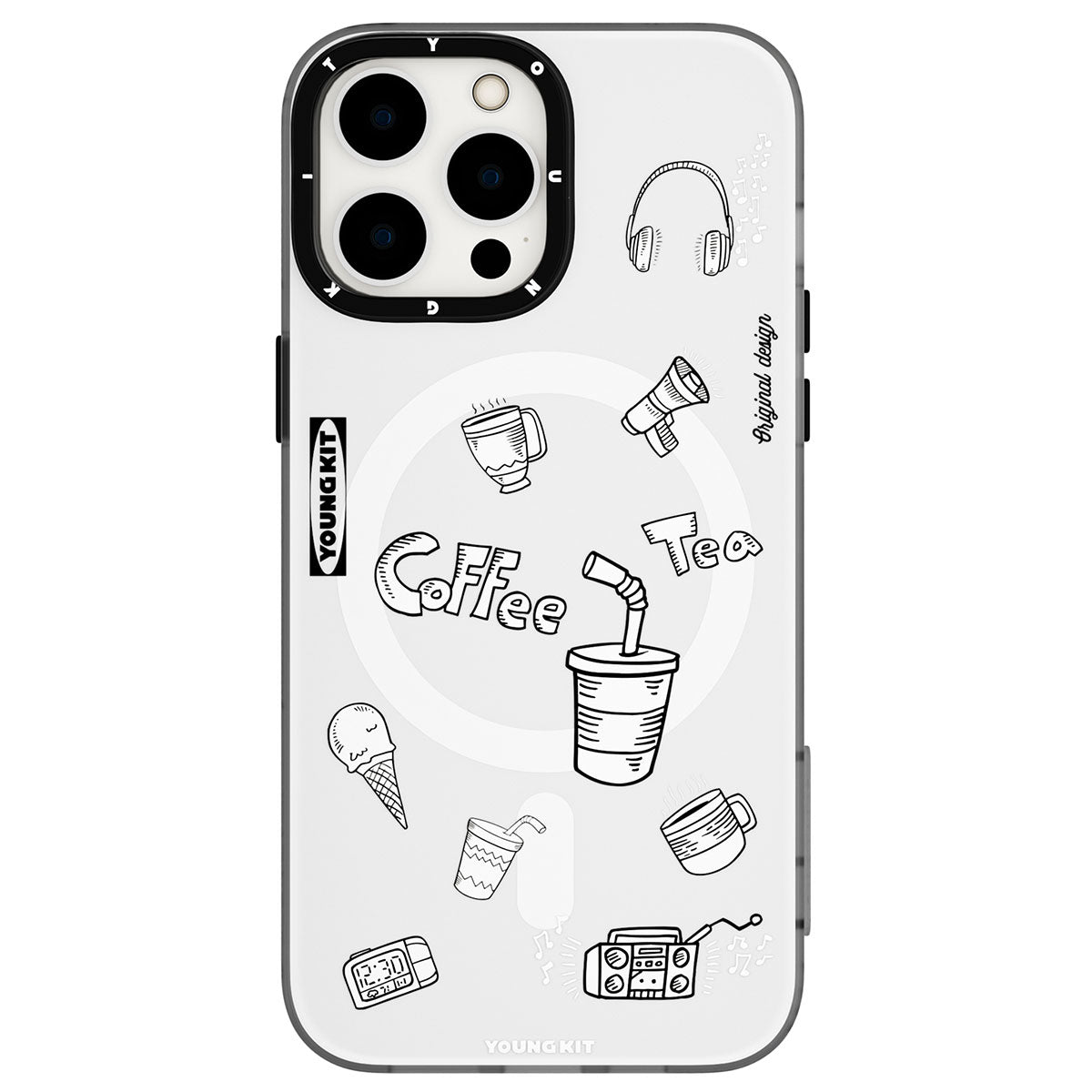 iPhone 14 Pro Max Kılıf M-safe Şarj Özellikli Desenli Youngkit Plaything Serisi Kapak