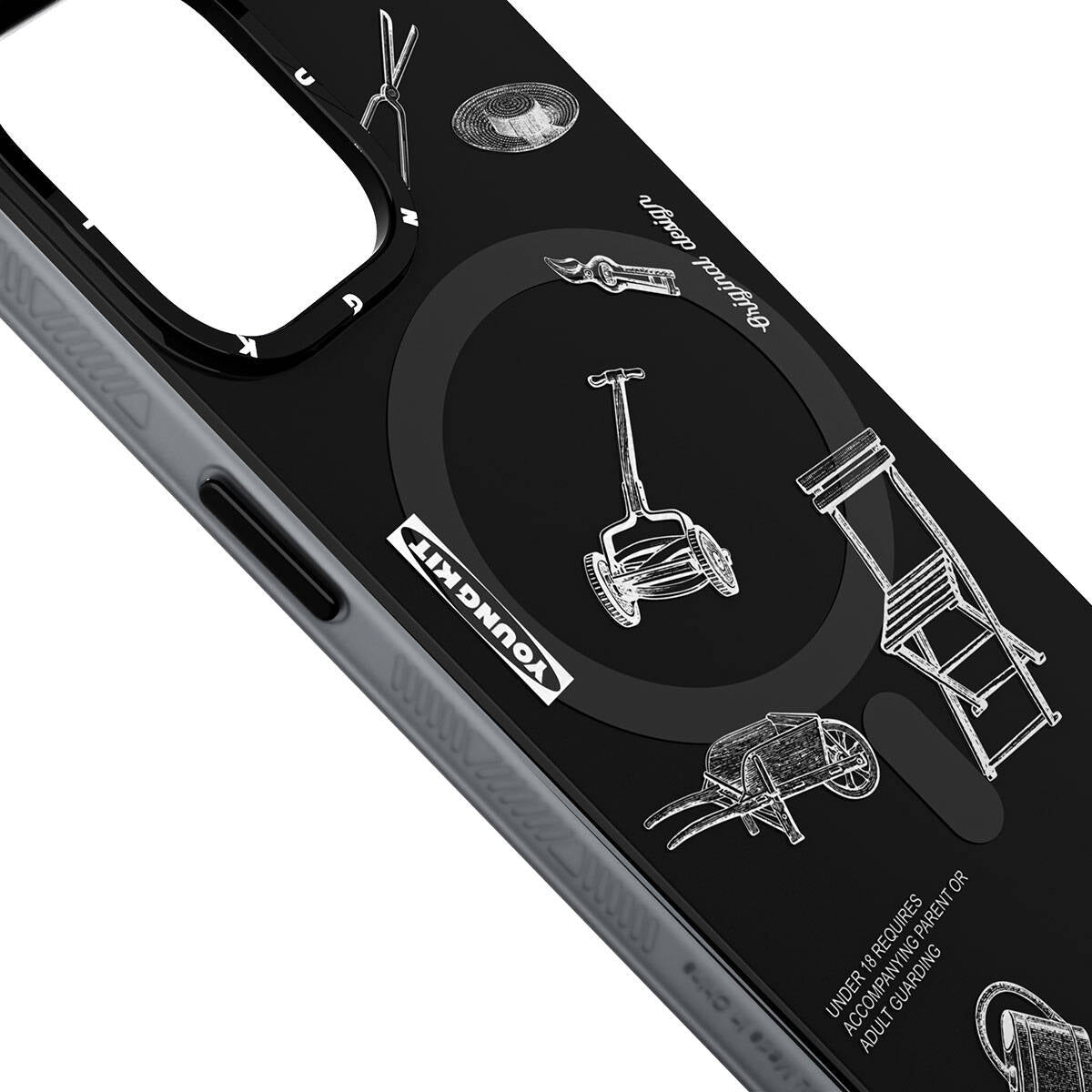 iPhone 14 Pro Max Kılıf M-safe Şarj Özellikli Desenli Youngkit Plaything Serisi Kapak