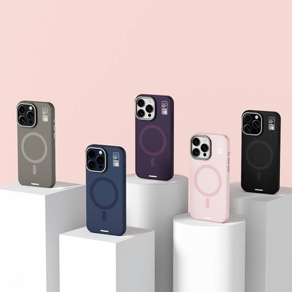 iPhone 14 Pro Max Kılıf M-safe Şarj Özellikli Kamera Standlı Youngkit Bitty Cream Kapak
