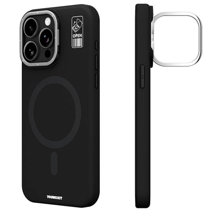 iPhone 14 Pro Max Kılıf M-safe Şarj Özellikli Kamera Standlı Youngkit Bitty Cream Kapak