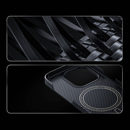 iPhone 14 Pro Max Kılıf M-safe Şarj Özellikli Karbon Fiber Benks Montage ArmorAir Kevlar Kapak