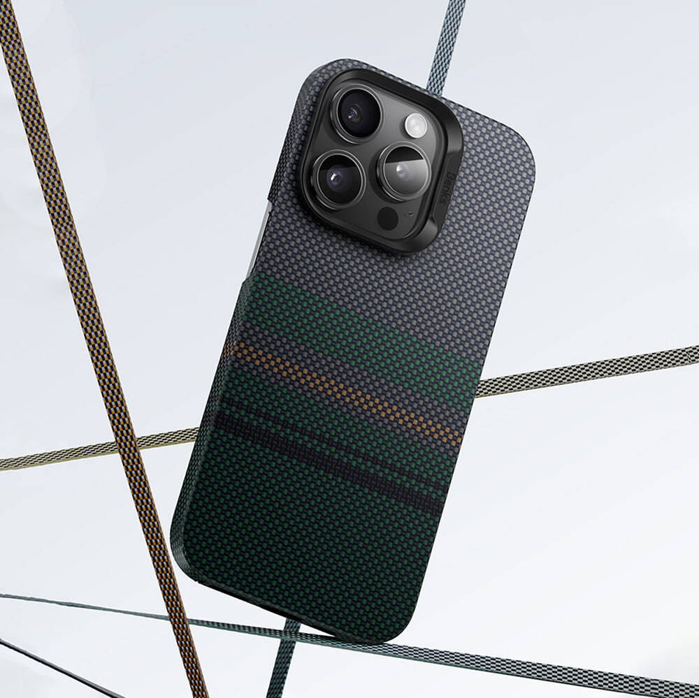 iPhone 14 Pro Max Kılıf M-safe Şarj Özellikli Karbon Fiber Tasarımlı Benks Aurora ArmorAir Kevlar Kapak