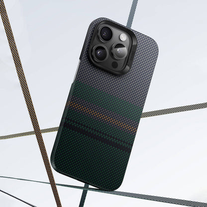 iPhone 14 Pro Max Kılıf M-safe Şarj Özellikli Karbon Fiber Tasarımlı Benks Aurora ArmorAir Kevlar Kapak