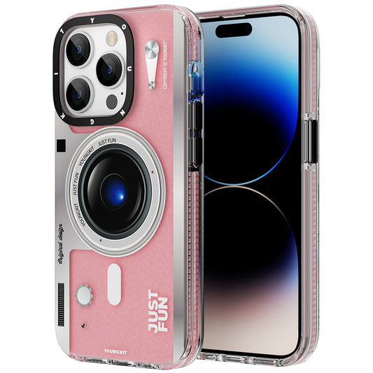 iPhone 14 Pro Max Kılıf M-safe Şarj Özellikli Lens Figürlü YoungKit Art Film Serisi Kapak