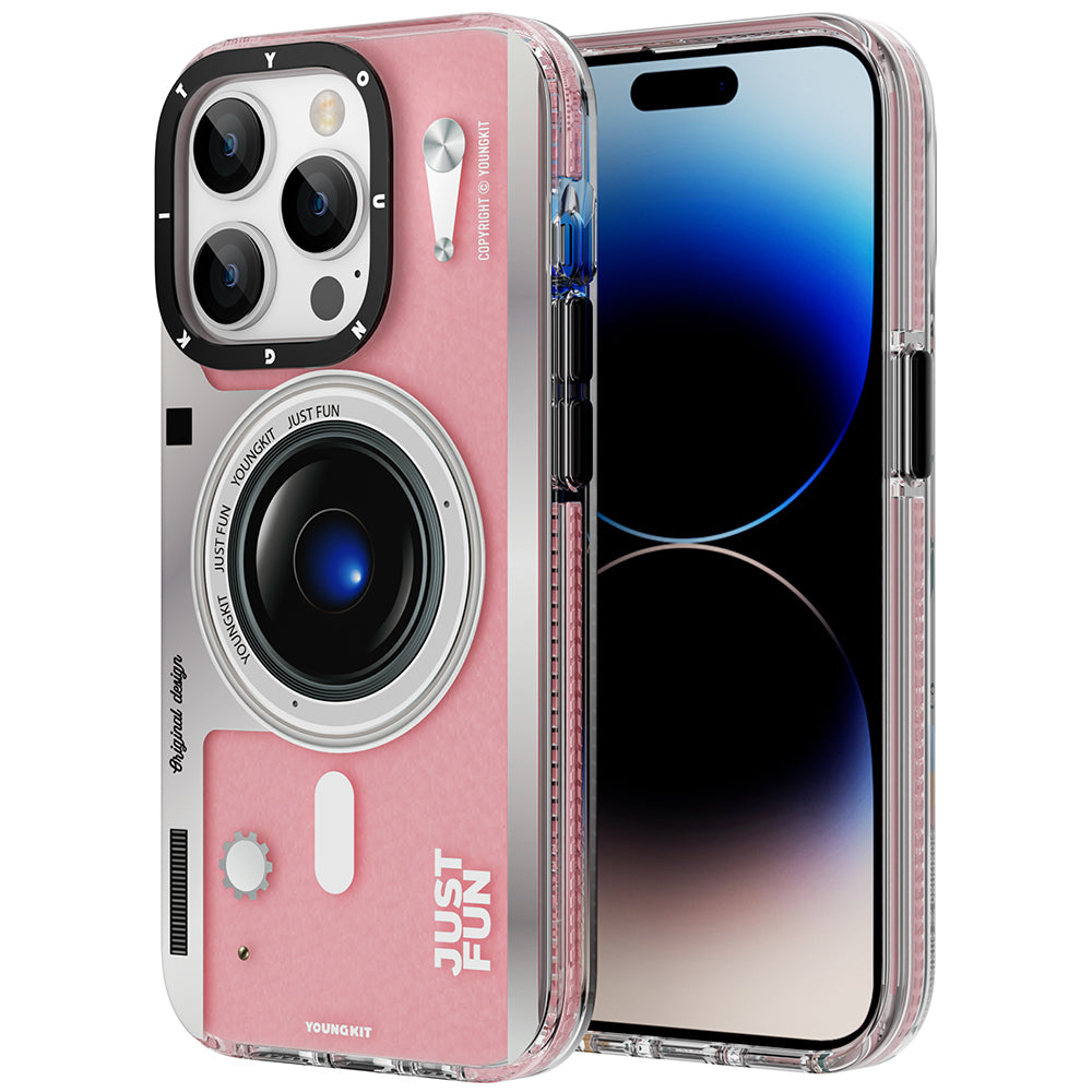 iPhone 14 Pro Max Kılıf M-safe Şarj Özellikli Lens Figürlü YoungKit Art Film Serisi Kapak