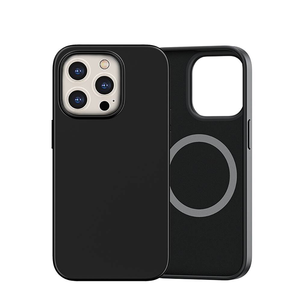 iPhone 14 Pro Max Kılıf M-safe Şarj Özellikli Liquid Silikon Recci Mousse Serisi Kapak