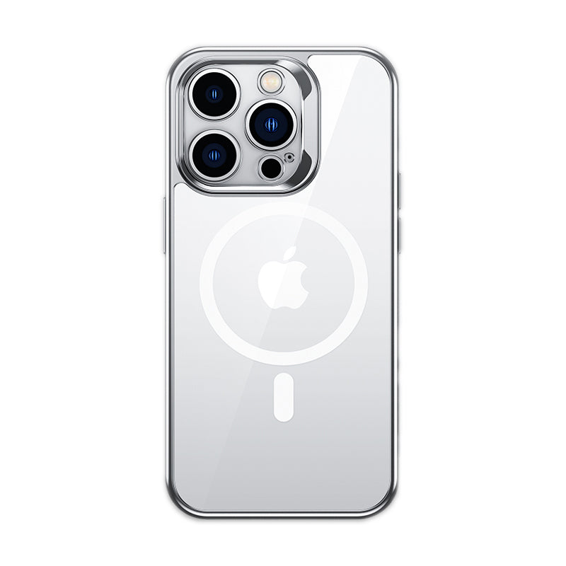 iPhone 14 Pro Max Kılıf M-safe Şarj Özellikli Premium Cam Arka Yüzey Benks Electroplated Kapak