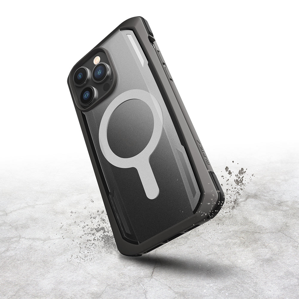 iPhone 14 Pro Max Kılıf M-safe Şarj Özellikli Raptic Secure Serisi Çift Kat TPU Kenarlı Şeffaf Arka Yüzeyli Kapak