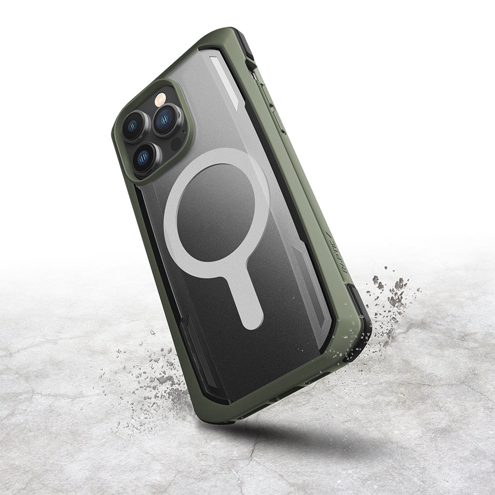 iPhone 14 Pro Max Kılıf M-safe Şarj Özellikli Raptic Secure Serisi Çift Kat TPU Kenarlı Şeffaf Arka Yüzeyli Kapak