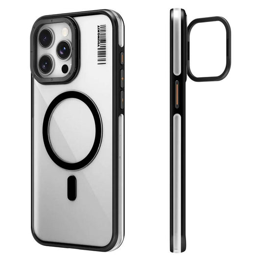 iPhone 14 Pro Max Kılıf M-safe Şarj Özellikli Sararma Önleyici Youngkit Crystal Grid Kapak